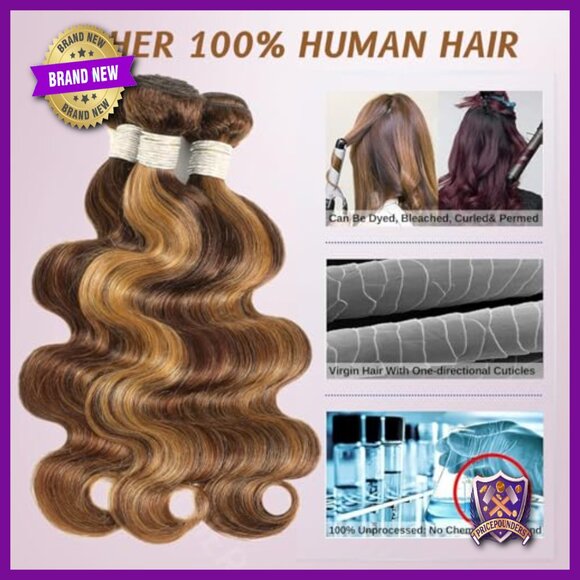 24 Inch Body Wave Human Hair Extensions, 100% Brazilian Remy, Thick Single main image 6